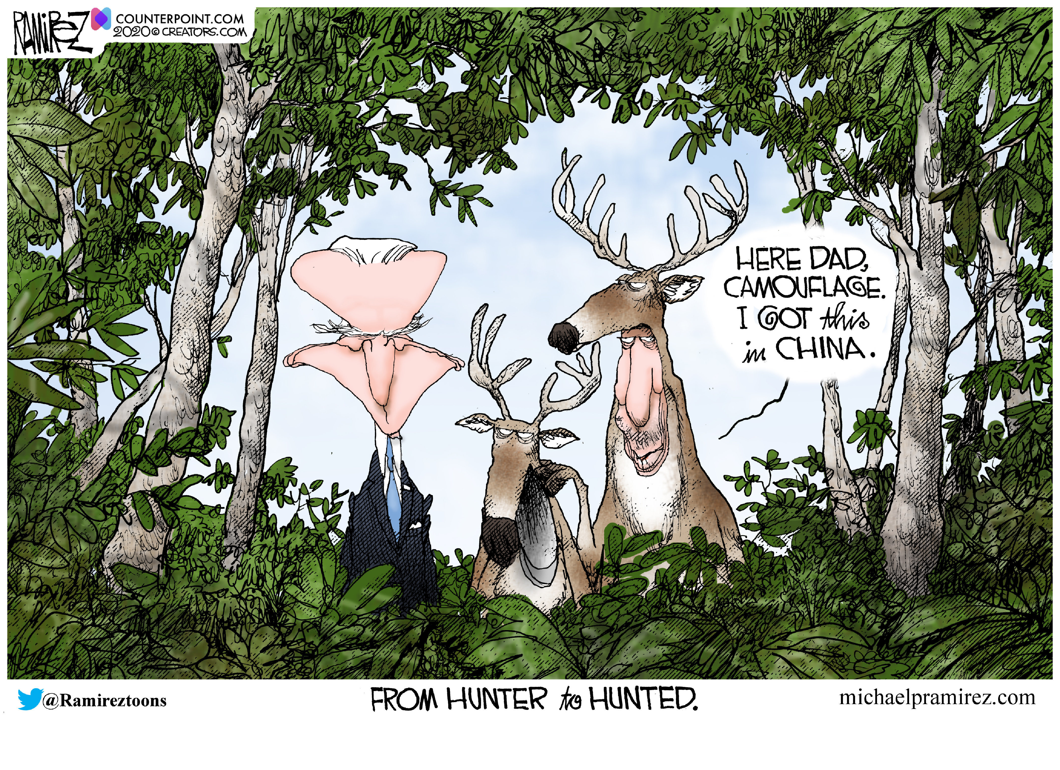 Political Cartoon U.S. Joe Hunter Biden China