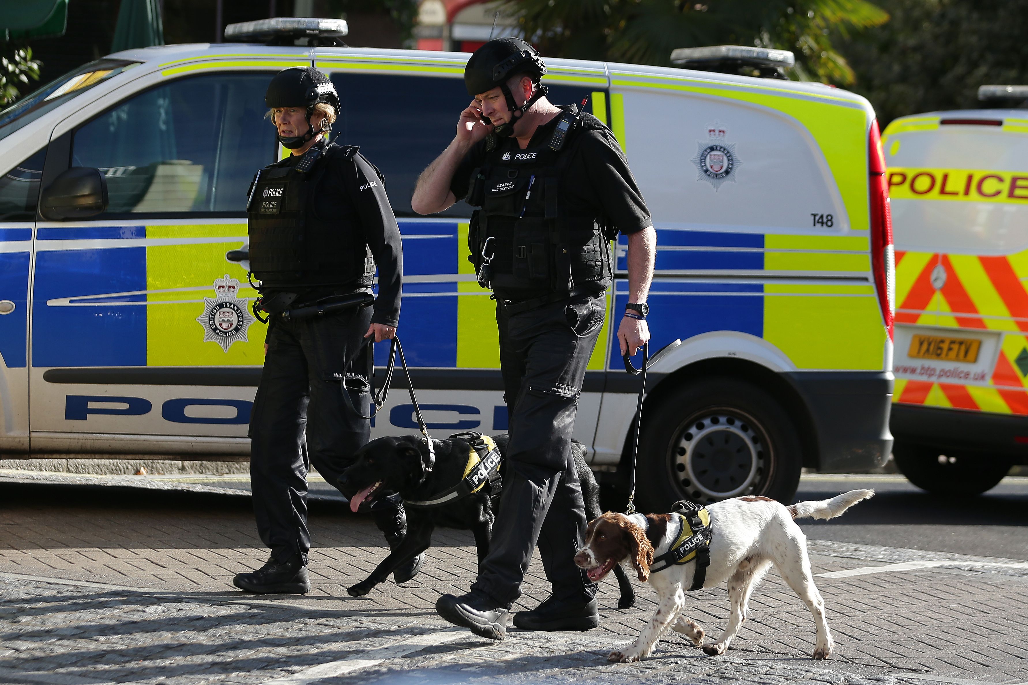 Police in London near Parsons Green