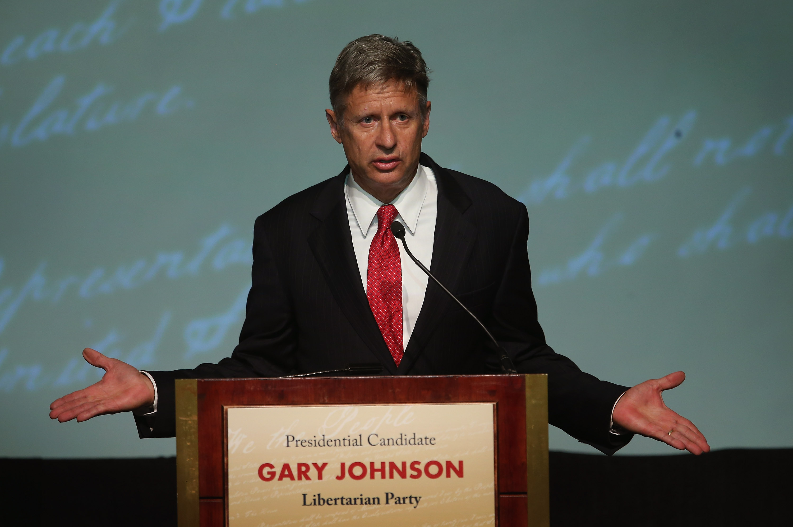 Libertarian candidate Gary Johnson