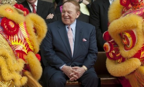 Billionaire Sheldon Adelson is honored with a dance in Singapore: Despite owning resort hotel casinos all over the world, Adelson is not much of a gambler.