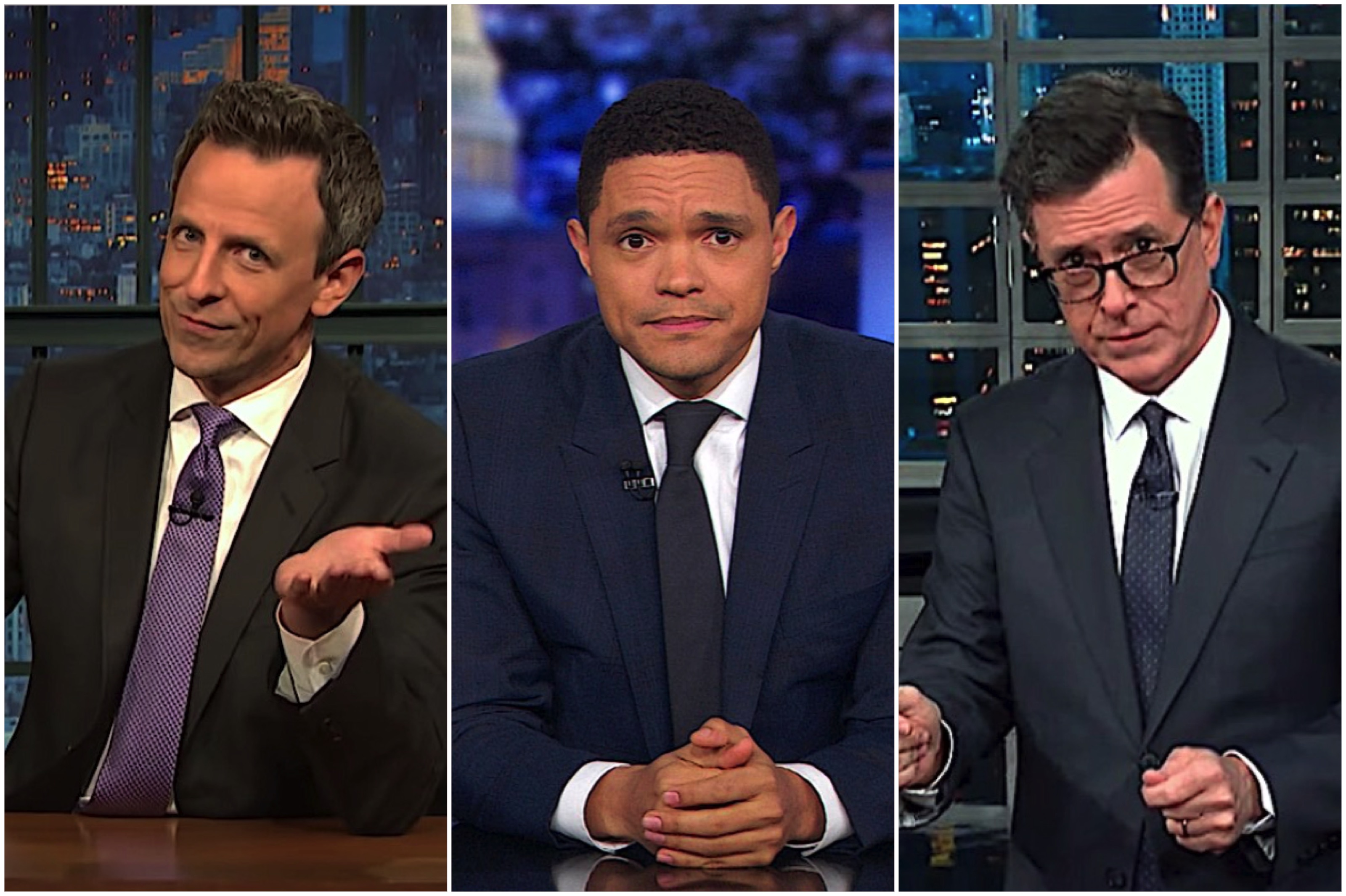 Late-night comedians weigh in on Trump losing $1 billion