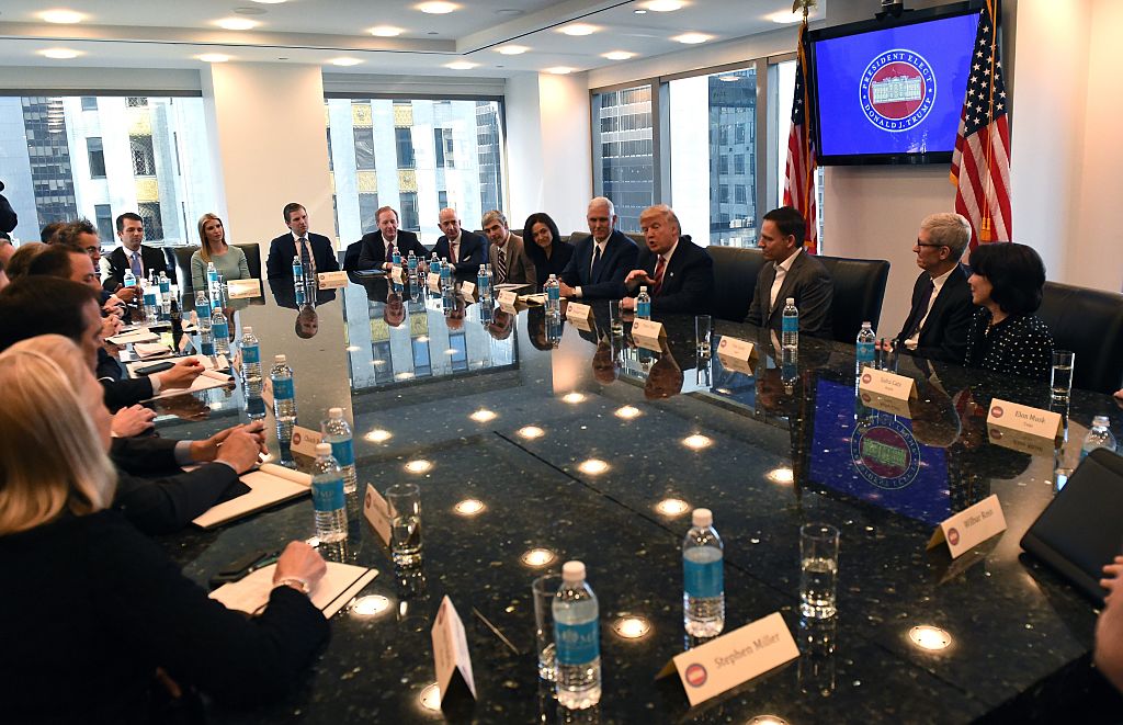 Donald Trump and his children met with tech leaders.