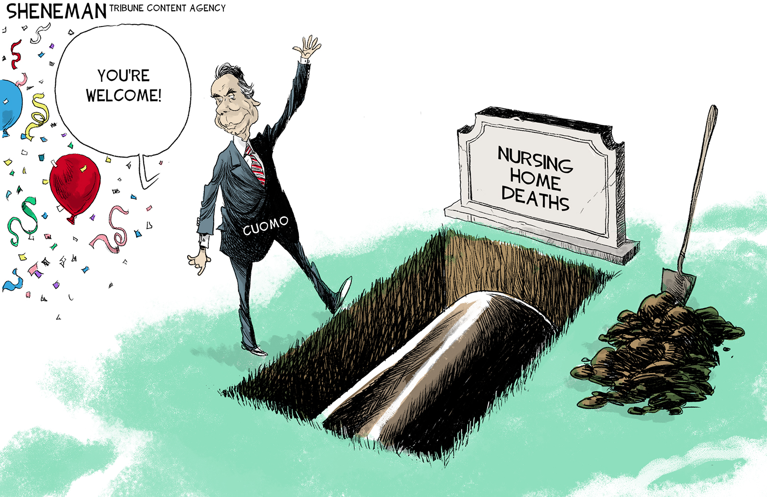 Political Cartoon U.S. cuomo covid nursing home deaths