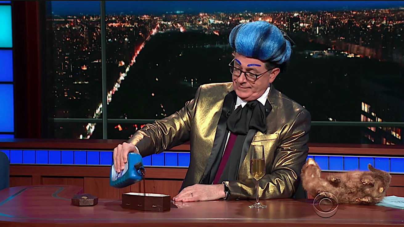 Stephen Colbert reprises his Hunger Games tribute