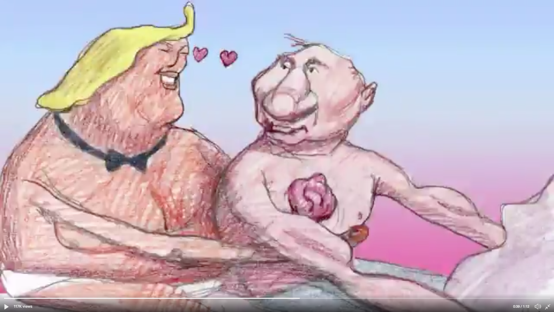 The New York Times envisions a Trump-Putin love affair in this salacious,  repulsive video cartoon