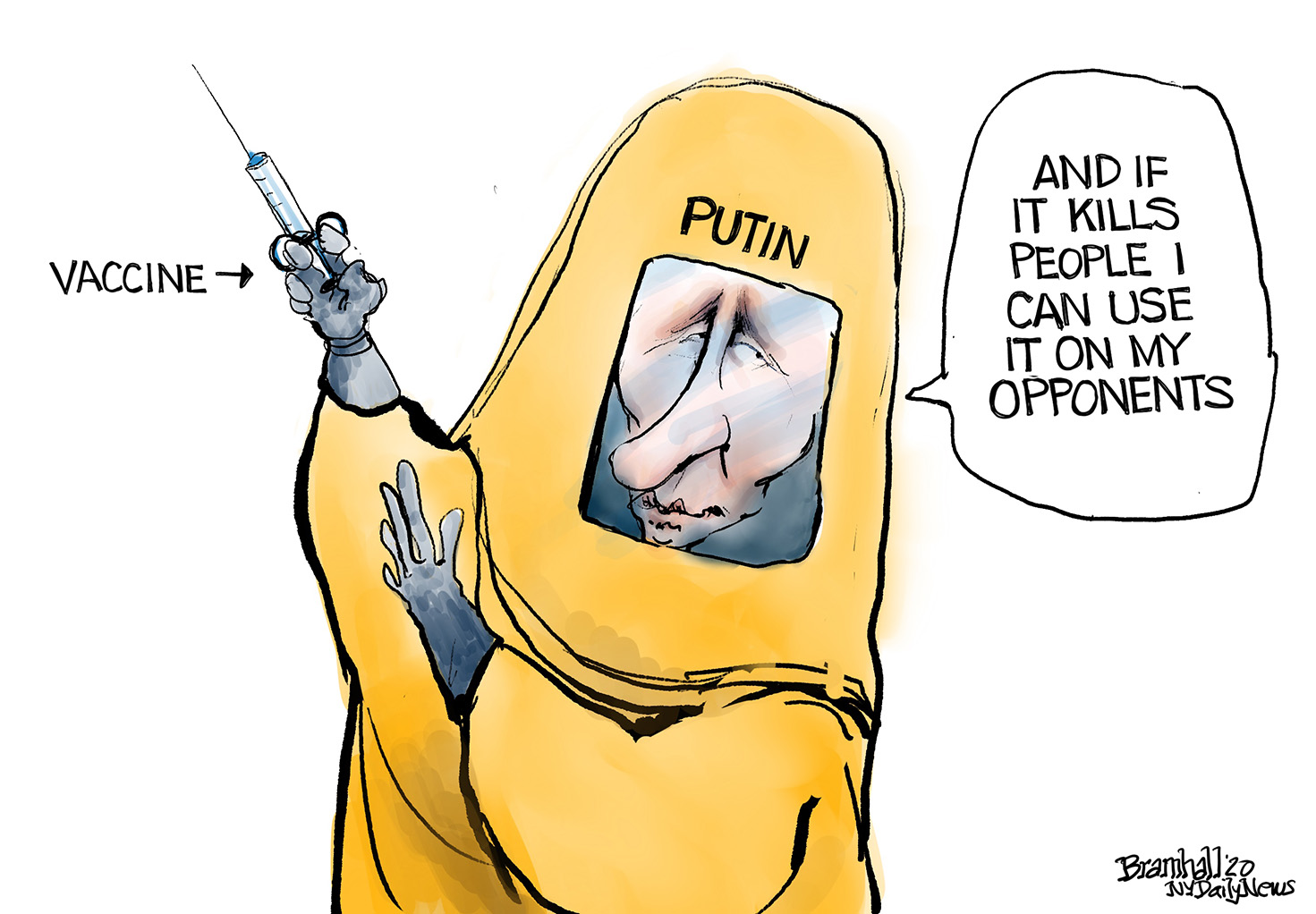 Editorial Cartoon World Russia Putin Coronavirus Vaccine