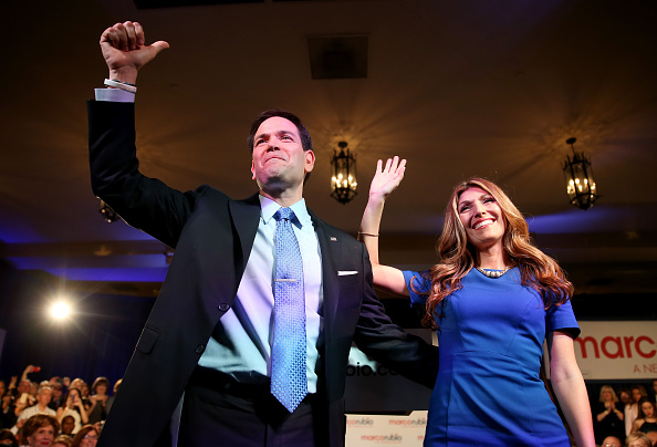 Marco Rubio and his wife Jeanette Rubio.