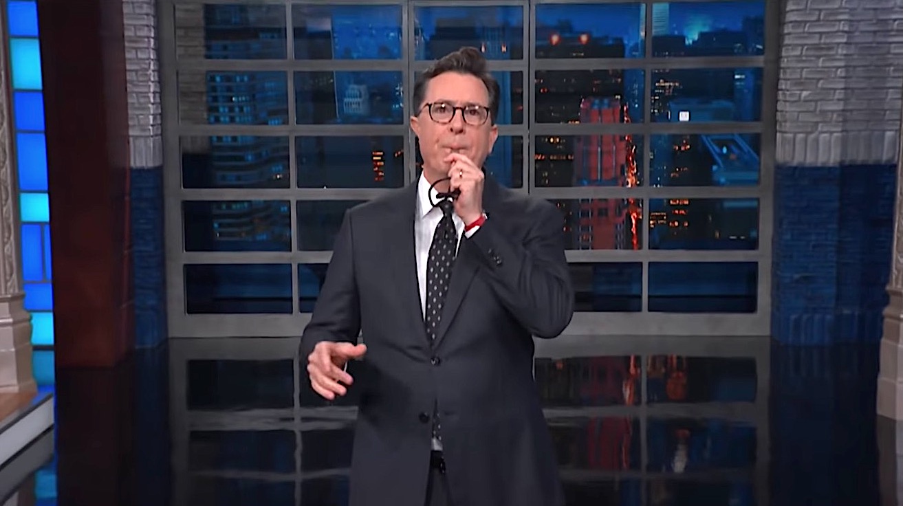 Stephen Colbert blows a whistle on Trump