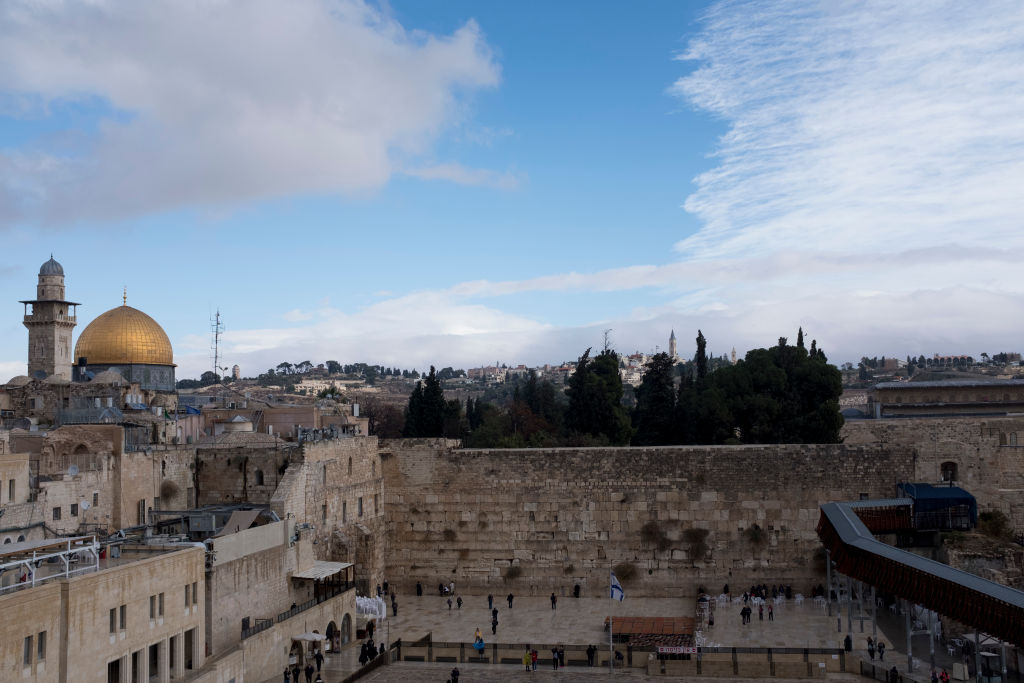 The Western Wall in Jerusalem.