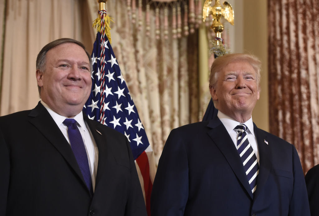 Secretary of State Mike Pompeo and President Trump.