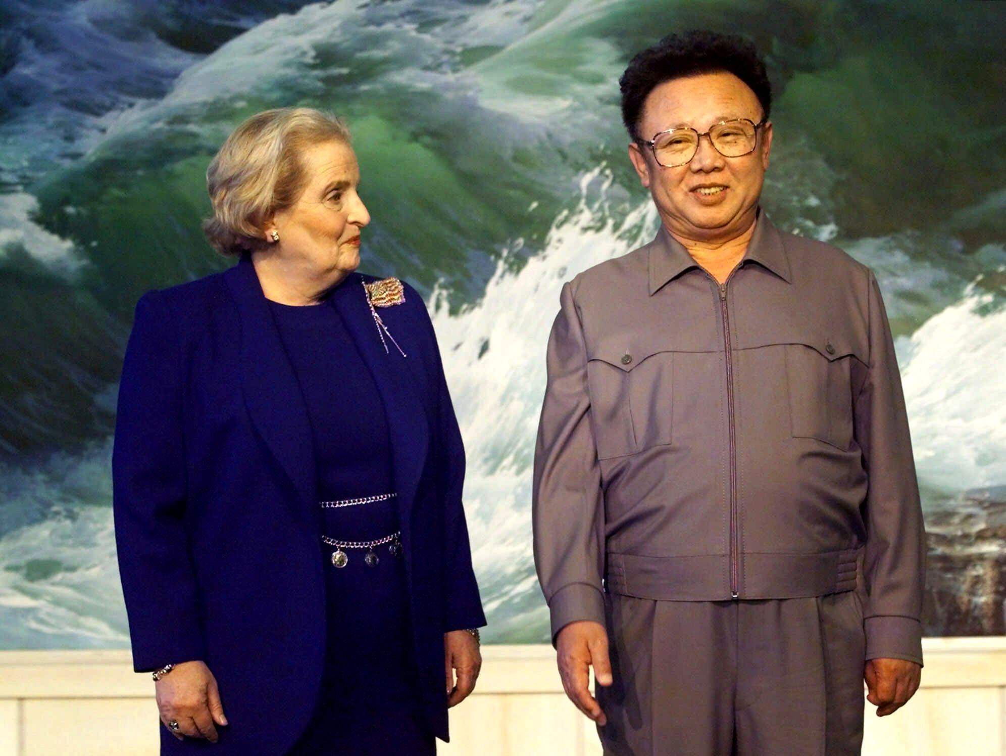 Kim Jong Il and Madeleine Albright.