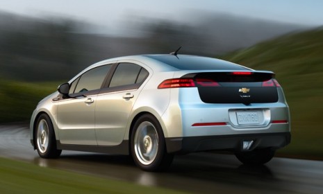 GM says the Chevrolet Volt is essentially an electric vehicle unlike Toyota&#039;s Prius, which is a gas-electric hybrid.