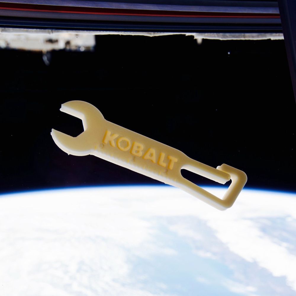 In June 2016, the first tool to be commercially manufactured in space was created on the AMF, a Kobalt wrench. 