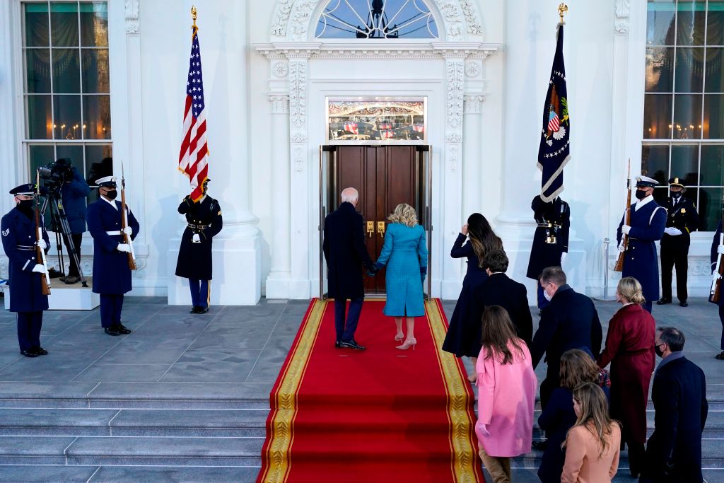 The Bidens arrive at the White House