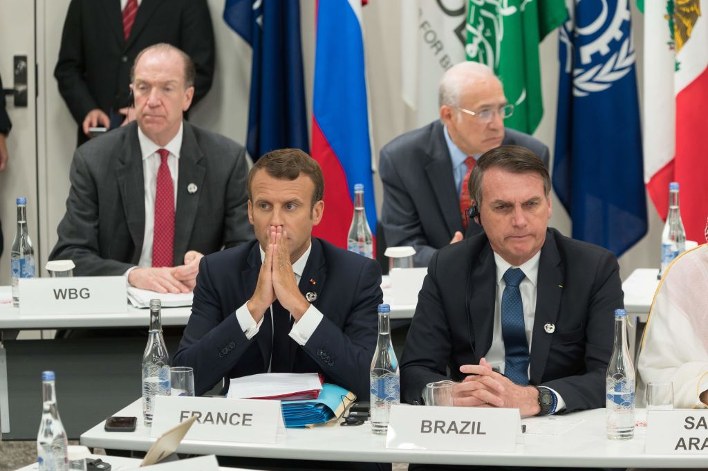 France&#039;s Emmanuel Macron and Brazil&#039;s Jair Bolsonaro