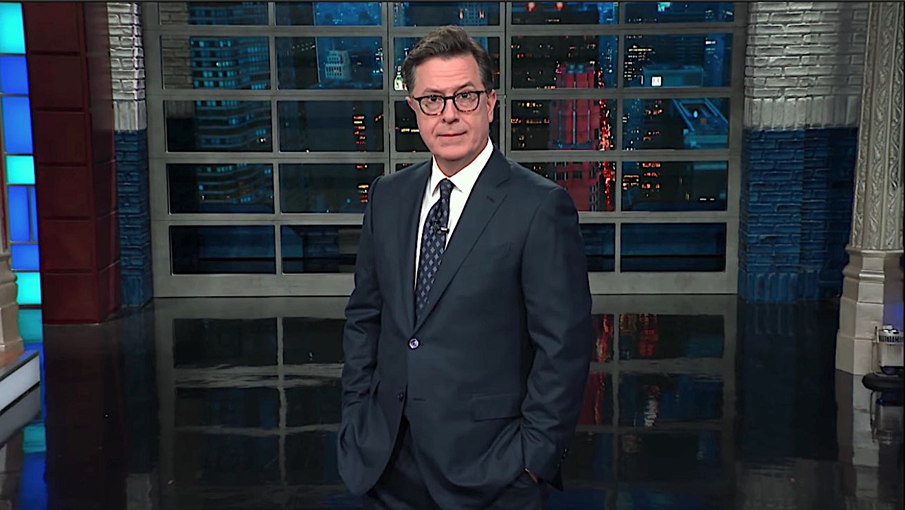 Stephen Colbert looks at the latest Stormy Daniels news