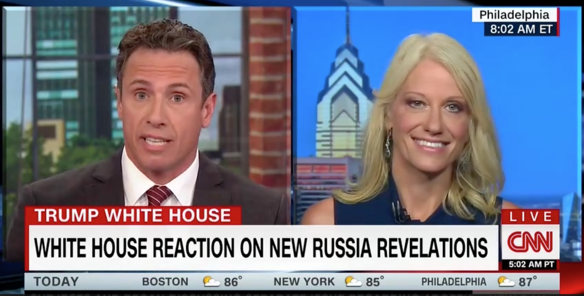 Chris Cuomo and Kellyanne Conway.