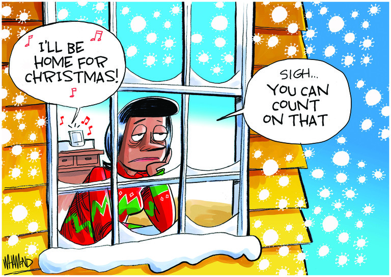 Editorial Cartoon U.S. Christmas COVID&amp;nbsp;