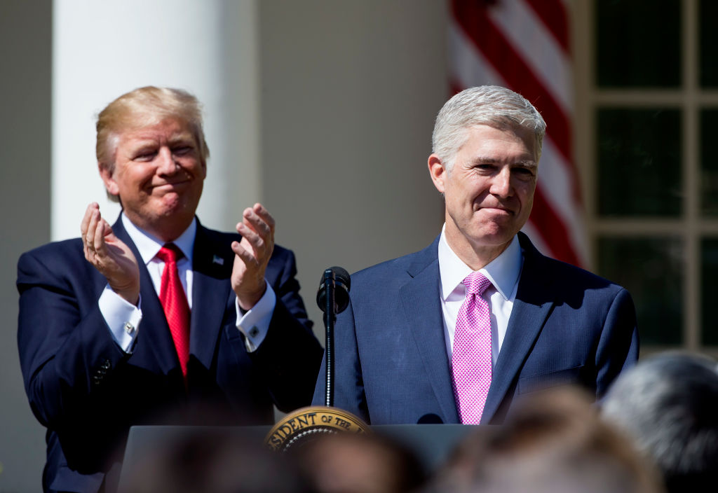 Neil Gorsuch and Donald Trump.