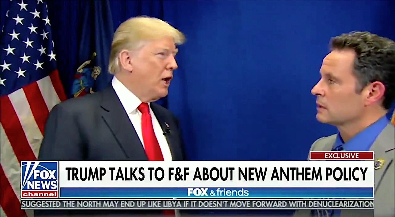 Trump tells Fox and Friends he approves NFL anthem rule