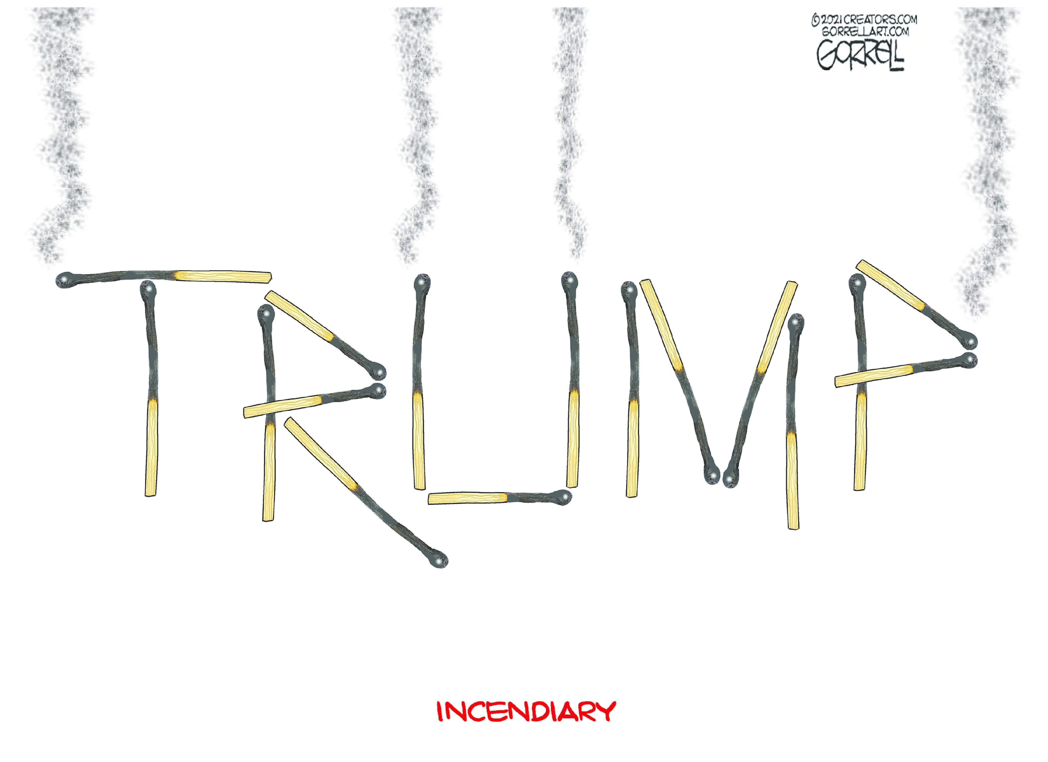 Political Cartoon U.S. Trump Capitol riots