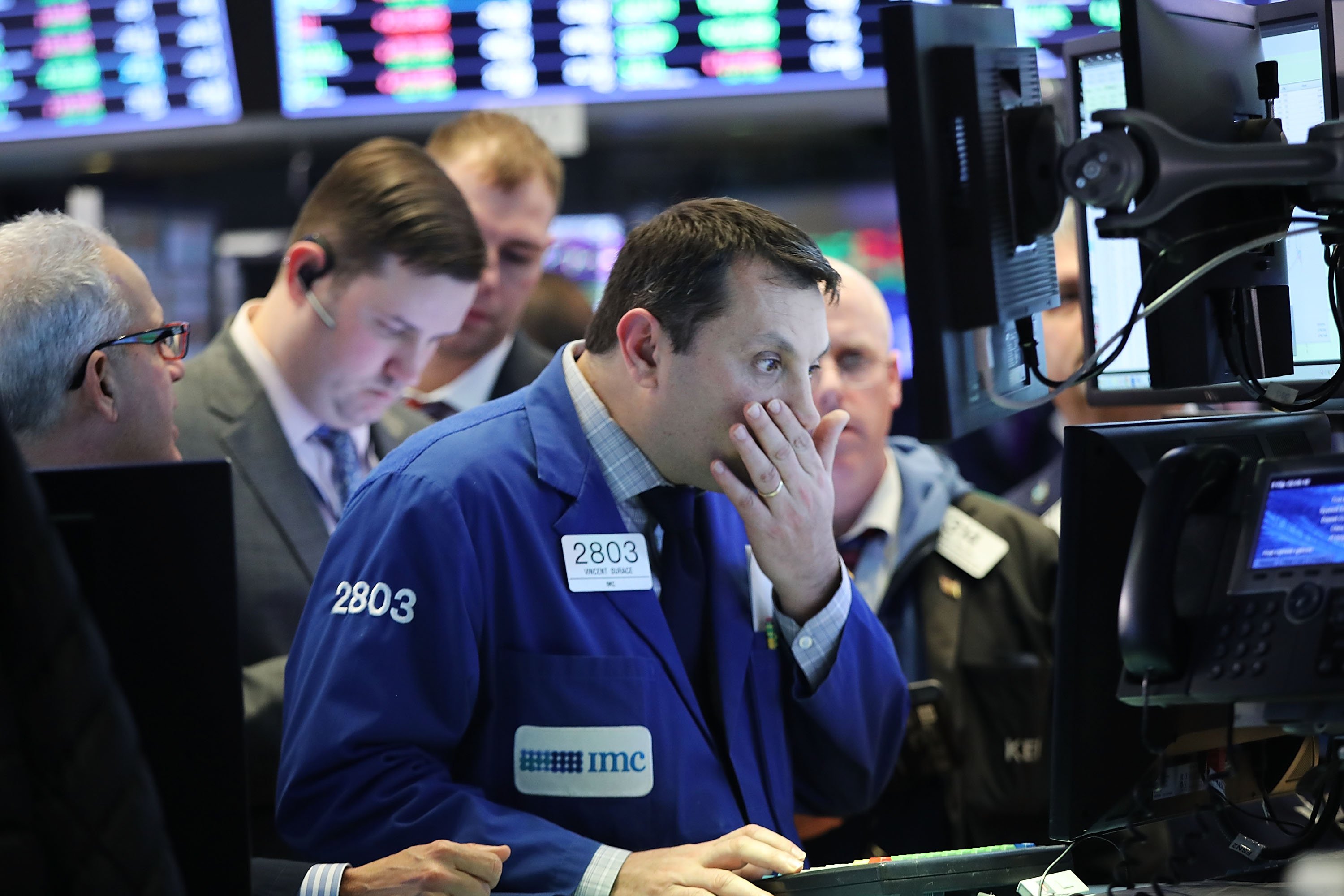 Traders on the New York Stock Exchange floor