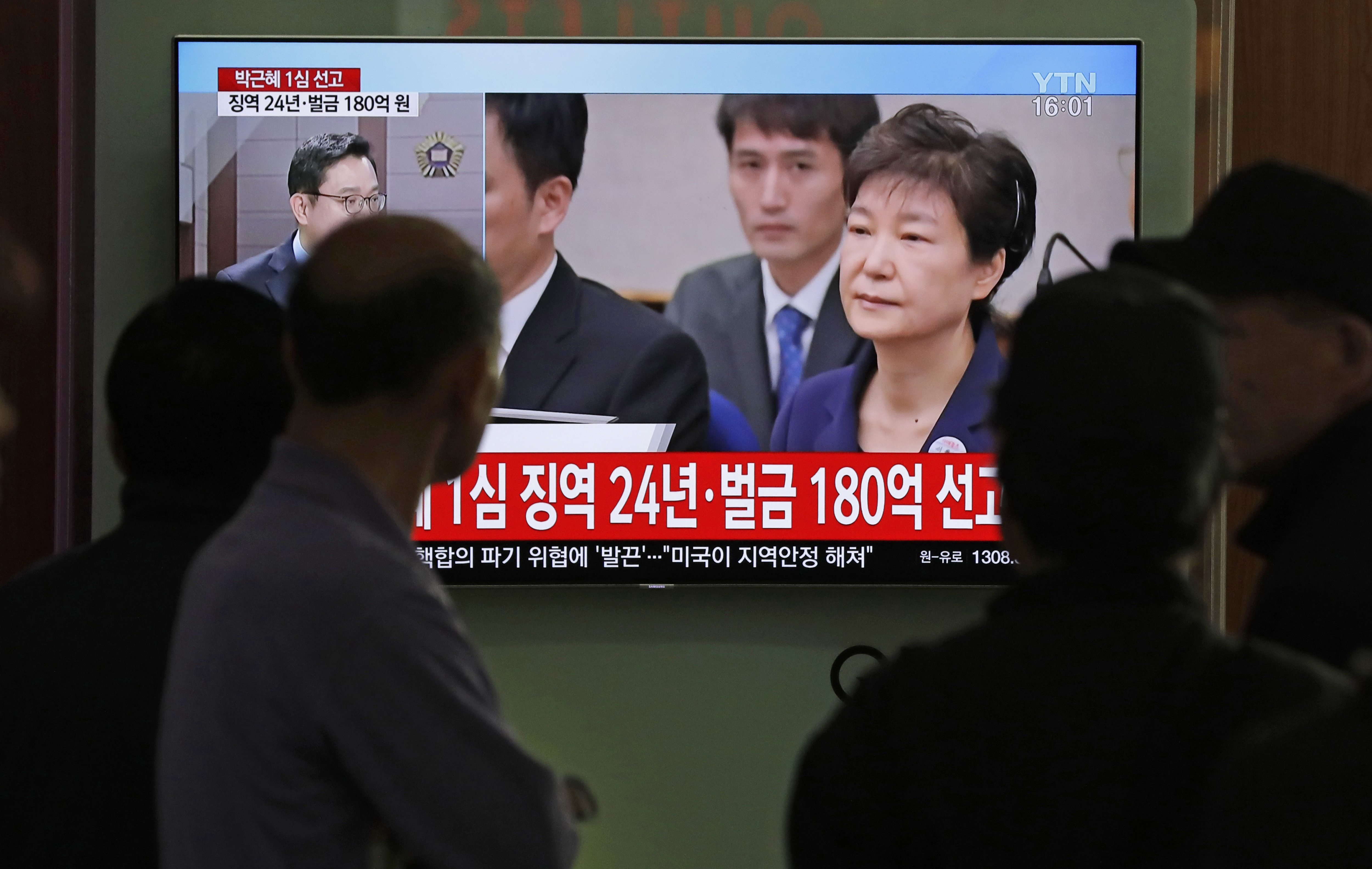 South Korea&#039;s ex-president sentenced to 24 years for corruption.