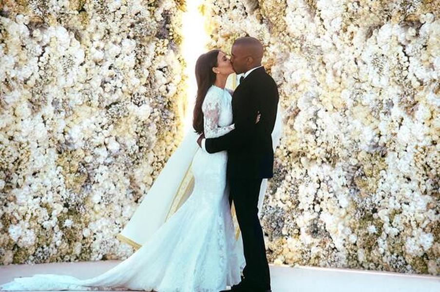Kanye West shares some happy photos from the West-Kardashian nuptials
