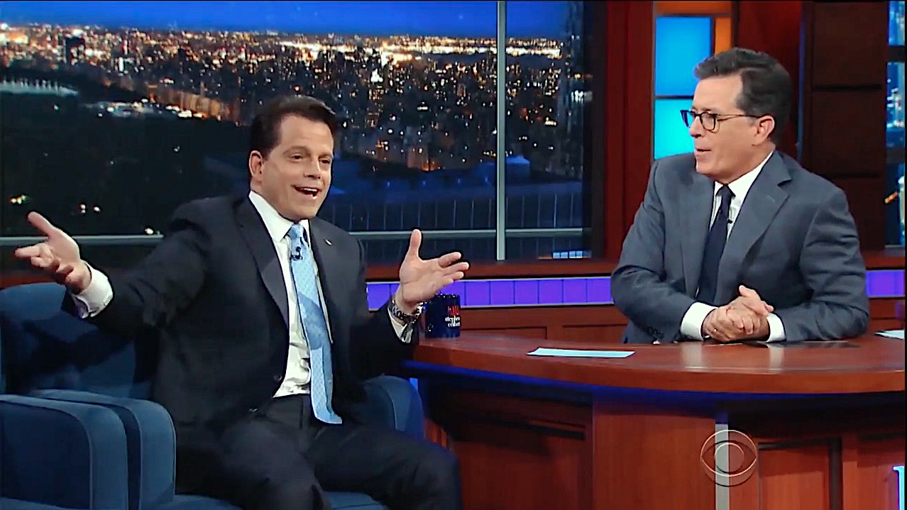 Stephen Colbert and Scaramucci spar over Trump, Bannon, white nationalists