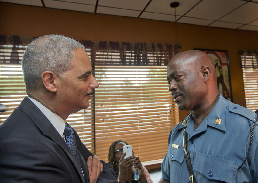 Attorney General Eric Holder visits students in Ferguson, vows &#039;change is coming&#039;