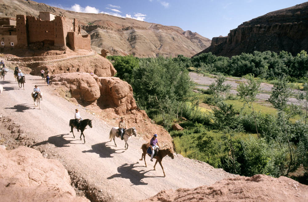 A trek through the desert in Morocco.