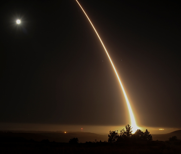 A rocket launched from Vandenberg Air Force Base.