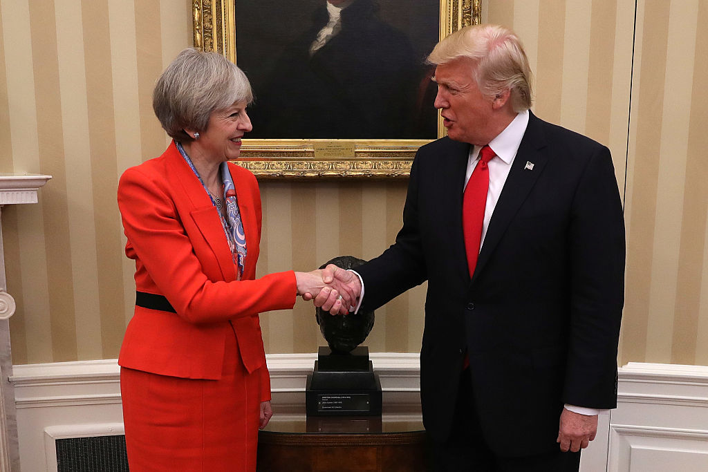 President Trump and British Prime Minister Theresa May.