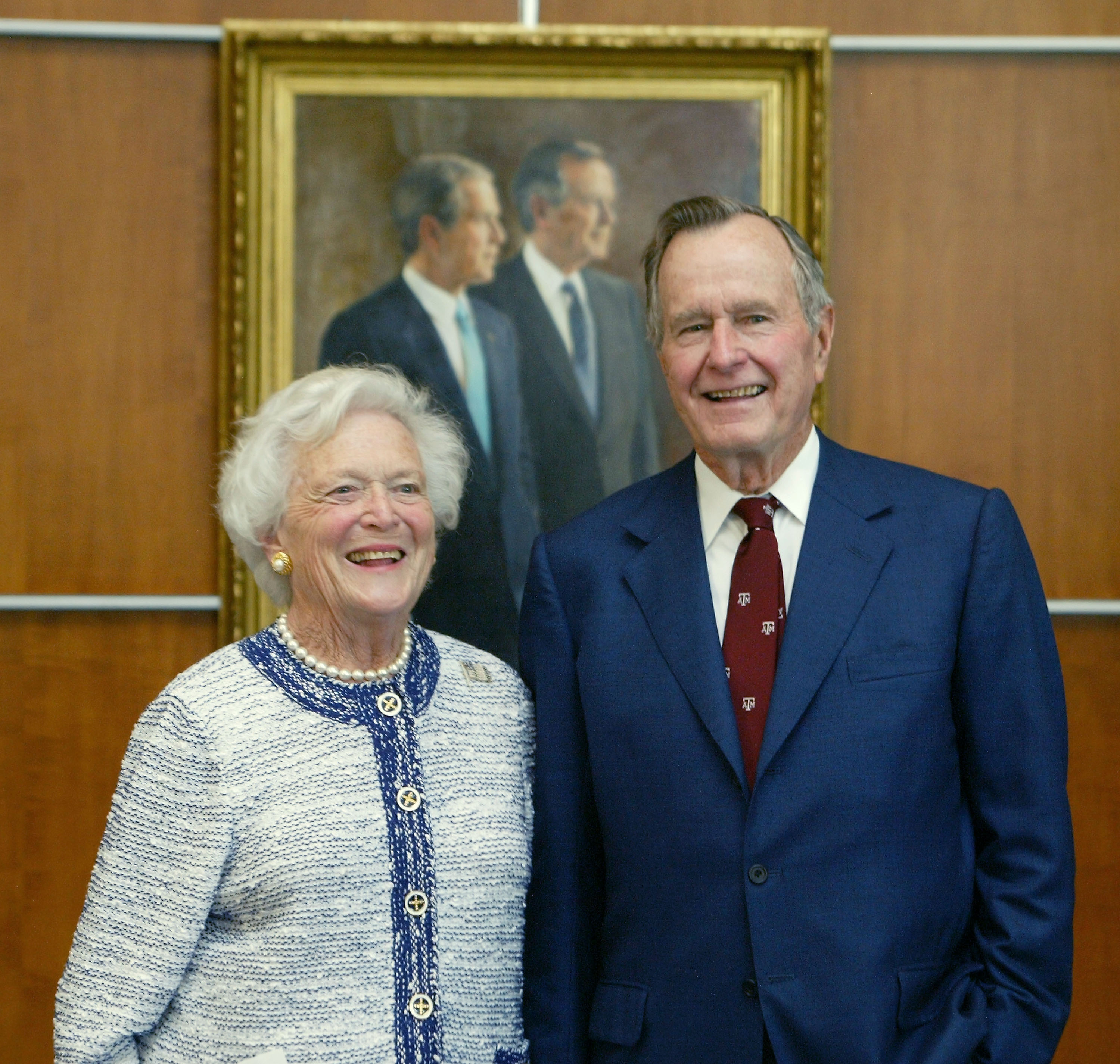 Barbara Bush and George Bush.