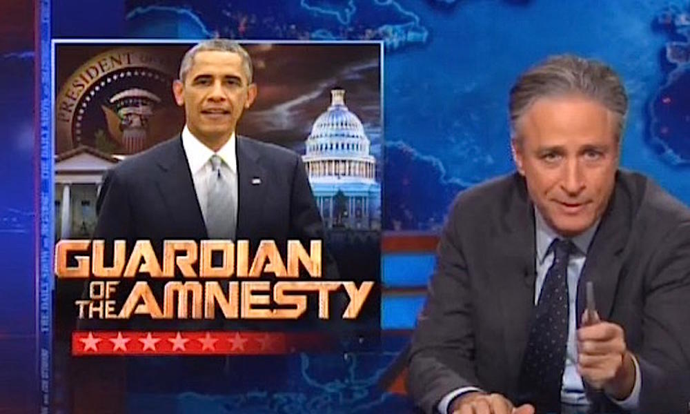 Jon Stewart has some fun with Obama&#039;s imperial immigration reforms