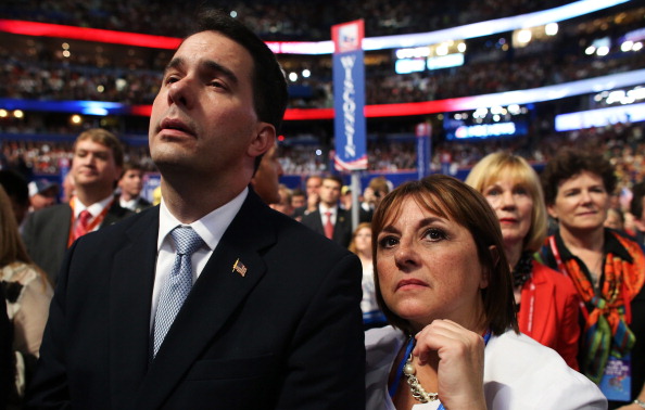 Scott Walker and his wife, Tonette.