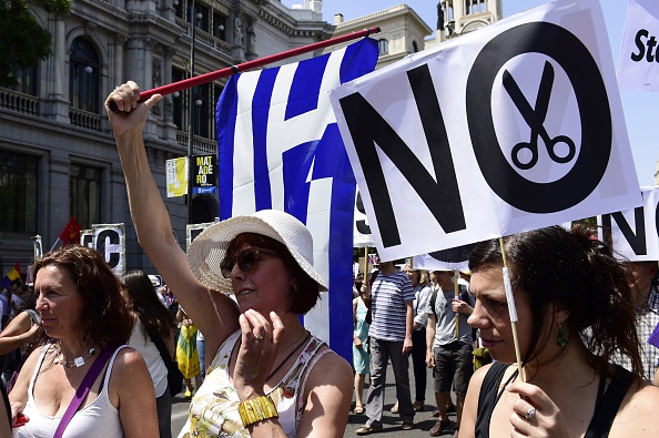 Greek referendum demonstration