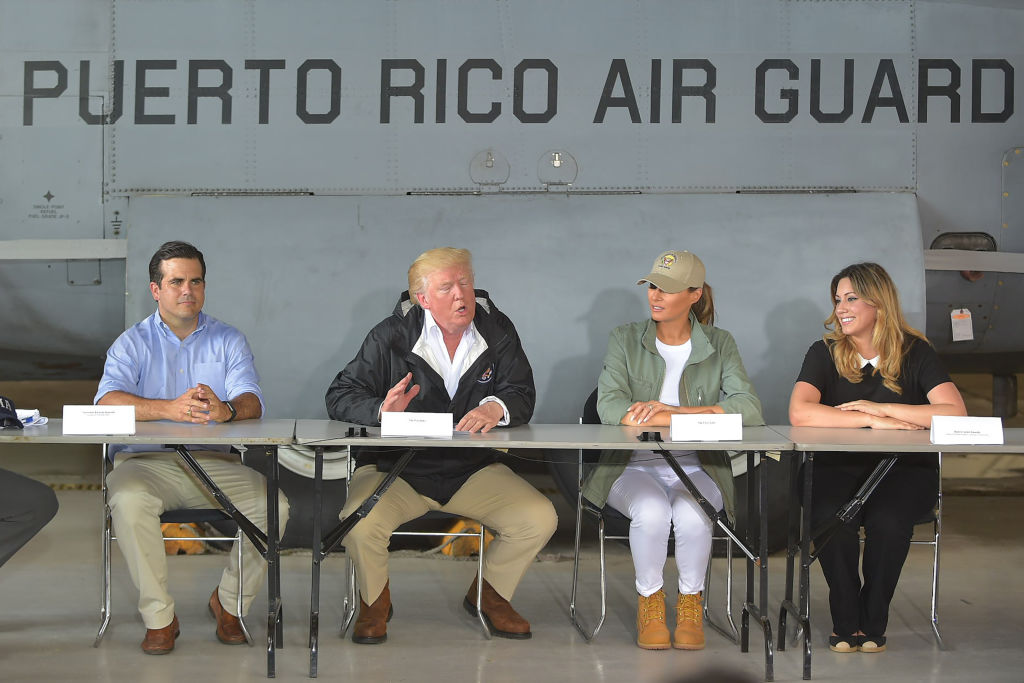 Donald Trump in Puerto Rico.