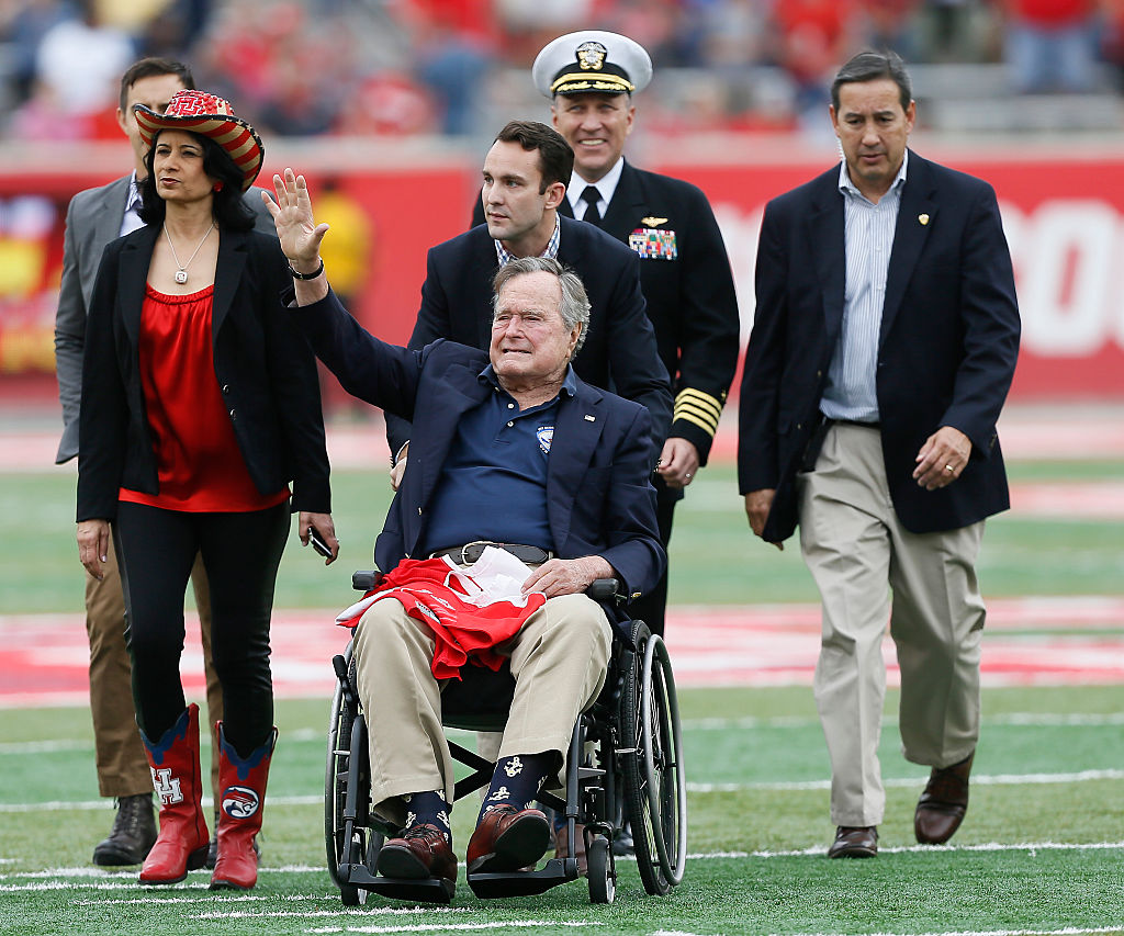George H.W. Bush is hospitalized in Houston