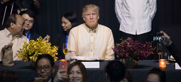 Trump attends a gala for the Association of Southeast Asian Nations in Manila.