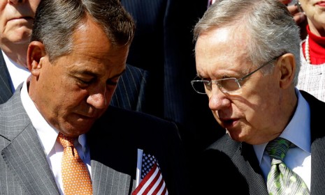 House Speaker John Boehner (R-Ohio) and Senate Majority Leader Harry Reid (D-Nev.). Reid, &quot;the most powerful Democrat on Capitol Hill,&quot; reportedly asked President Obama last year to give cong