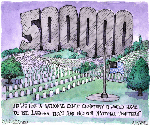 Editorial Cartoon U.S. 500000 covid deaths