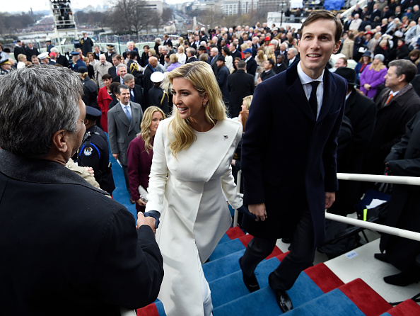 Ivanka Trump and husband Jared Kushner at the inauguration. 