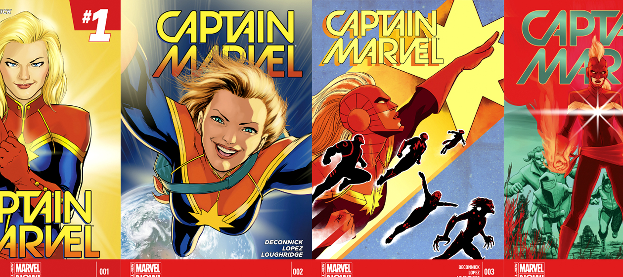Captain Marvel covers.