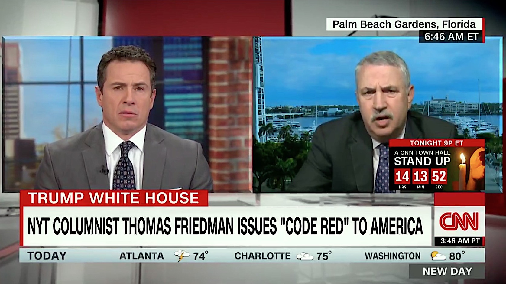 Chris Cuomo and Thomas Friedman worry about America