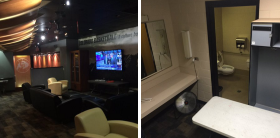 Donald Trump&#039;s greenroom on the left, and Rand Paul&#039;s on the right