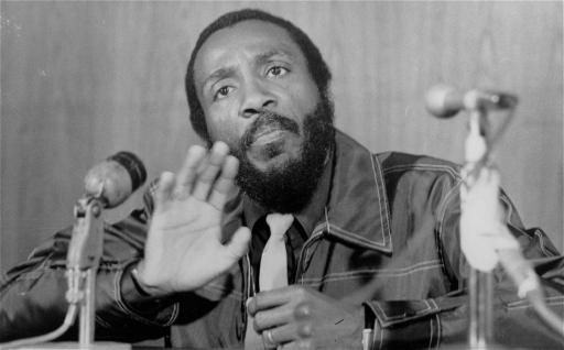 Black comedian Dick Gregory who spoke to about 2,000 students at the University of South Florida, April 14, 1971