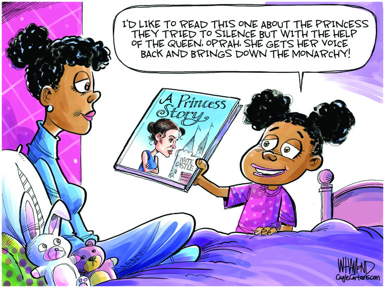 Editorial Cartoon U.S. harry meghan oprah