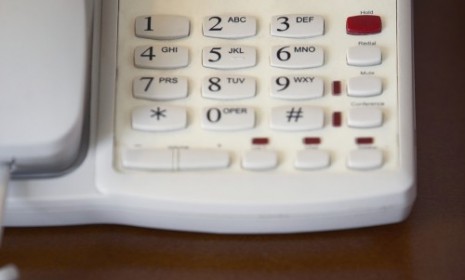 VINTAGE DESKTOP DIRECT LINE TELEPHONE RED EMERGENCY intercom  EXC CONDITION! 