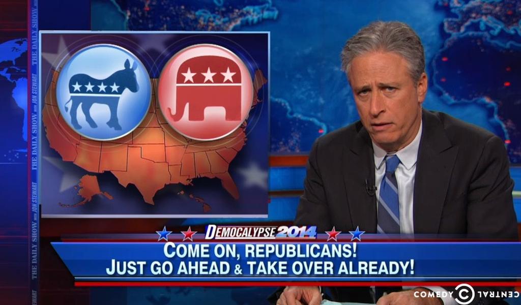 Jon Stewart&#039;s Election Day forecast: Strong GOP winds mixed with showers of fear and disenfranchisement